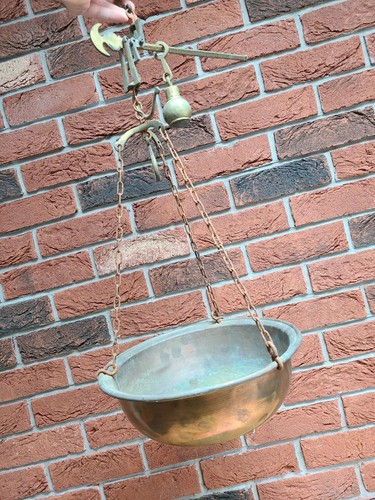 Antique copper beam scale - antique,