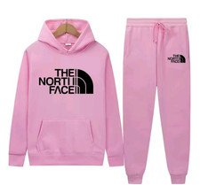 Mens Fleece Tracksuit Set Pullover Plain hoodie Joggers Casual 2-piece