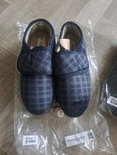 New- The Slipper Company - Mens Slippers - Easy Fastening -  Size 7 - Blue