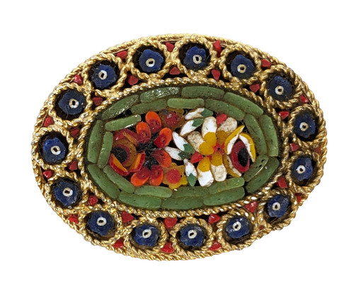 Vintage millefiori brooch - millefiori, art