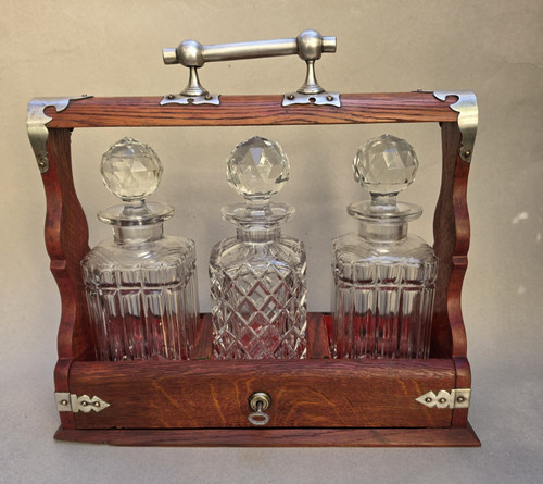 Antique oak tantalus crystal - antique,
