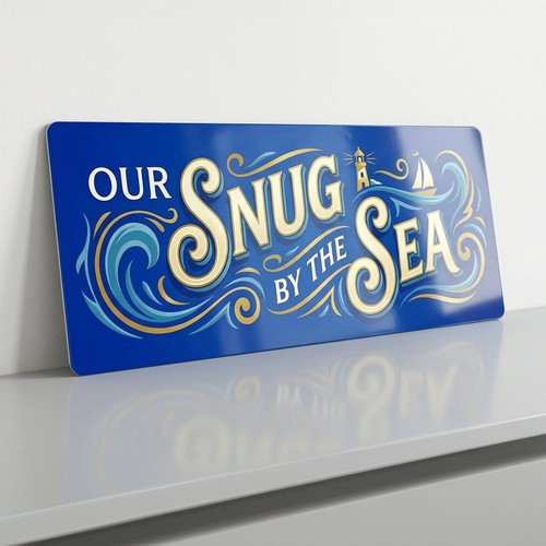 Our snug the sea metal - sea, sign