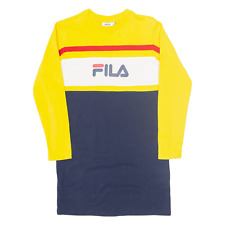 FILA Oversized Womens Jumper Dress Blue Long Sleeve Knee Length XS