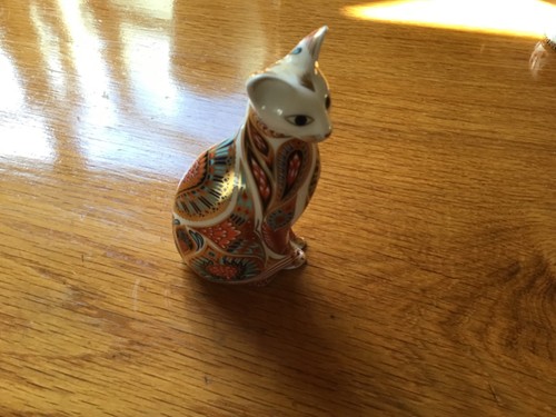 Royal crown derby siamese - derby, cat