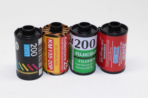 Four 35mm film rolls - four,