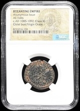 Byzantine Empire. Christ/Virgin Mary. 1085-92AD. Class K. NGC Certified. Scarce.