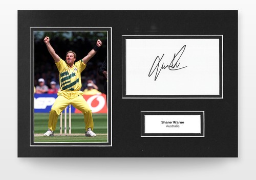 Shane warne signed 12x8 - shane,