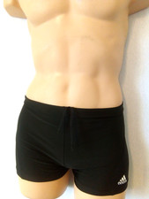 Mens Black ADIDAS Infinitex Boxer Swimming Trunks Size 34" - Shorts Pool Solid