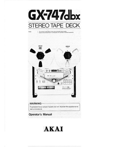 Akai 747dbx tape deck - akai,