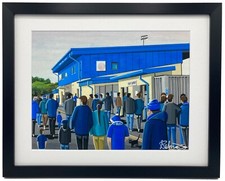 Cove R. Stadium. Framed Rangers Football Club F.C Wall Art Print 14" x 11" Frame
