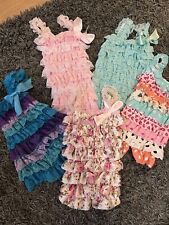 Newborn Photography Bundle! 4 x Ruffled Rompers 1 x Ruffled Dress