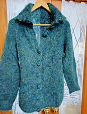 Blue MOHAIR Cardigan. Hand