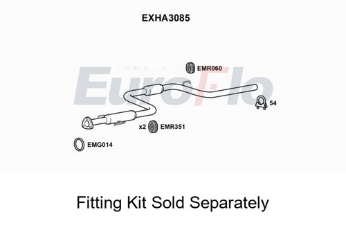 Rear muffler silencer insert - rear,