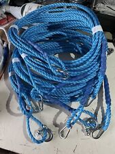 4 X 30ft Lengths 8MM ROPE ANCHOR BOAT MOORING W SNAP HOOK AND D SHACKLEs
