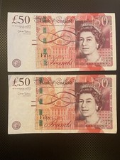 Old 2x £50 Notes - Very good