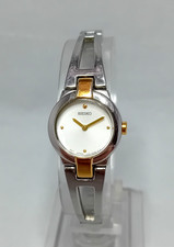 Seiko Women's Quartz Watch. White Dial. Gold And Silver Colour. New Battery.