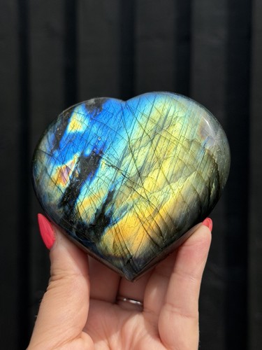 Labradorite large heart - labradorite,
