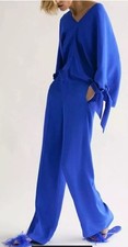 Zara bluish flowing palazzo - flowing,