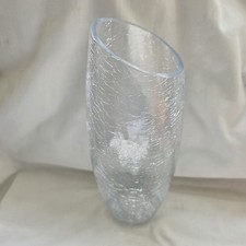 Crystal glass Vase. Crackle