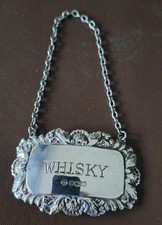 SILVER WHISKY DECANTER LABEL
