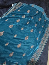 Ladies Shawl/wrap Green Gold Long Length And Wide