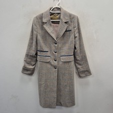 Dubarry Blackthorn Grey Premium Check Tweed Blazer Wool Country Coat Size Uk 8