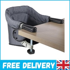 Sturdy Portable Baby Feeding Chair with Aluminum Clamps – Stylish Grey Design