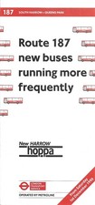 LONDON BUSES - METROLINE ROUTE 187 NEW TIMETABLE - DEC 1990