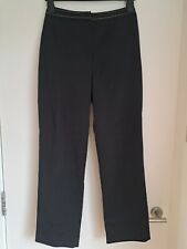 Wallis Petite Smart Trousers UK 10 Petite High Rise Black Straight Pockets