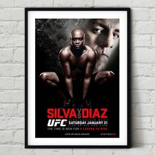 UFC 183 Anderson Silva vs. Nick Diaz Fight Poster Wall Art Print Boxing
