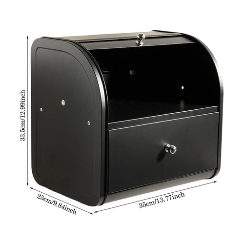 Metal bread bin - metal, layer