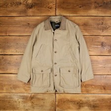 Vintage Lands End Workwear Jacket S Chore Barn Coat Cream