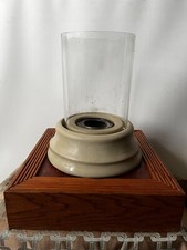 Large Heavyweight Oil Burner With Flue Chestnut Oak Frame Votive Tealight
