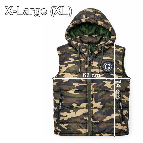 Mens camouflage puffer vest - mens,