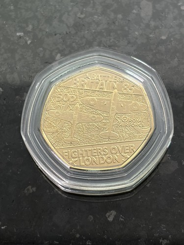 Battle britain 50p coin - britain, 85