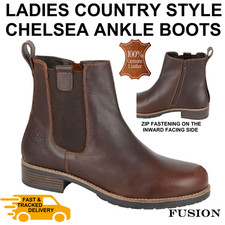 LADIES COUNTRY BOOTS,TAN, REAL
