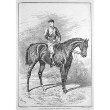 FRED ARCHER The Celebrated Jockey - Antique Print 1886