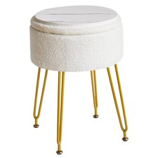 Teddy Velvet Storage Footrest