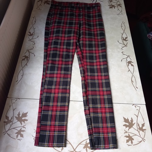 Primark red tartan trousers - primark,