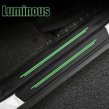 4x/Set Carbon Fiber Car Door Sill Anti-slip Protector Strip Stickers Accessories