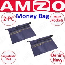 2 x Cash Bags with 5 Pockets Market Trader Money Belt Pouch Car Boot Storage