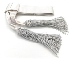 Sash  Waist Belt White with