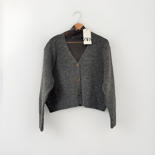 New zara grey knit moc - new,