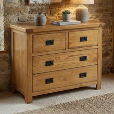 Chest drawers rustic - chest, oak