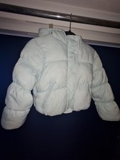 Girls Light Blue Hooded Jacket