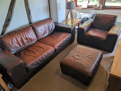 Leather piece suite - leather,