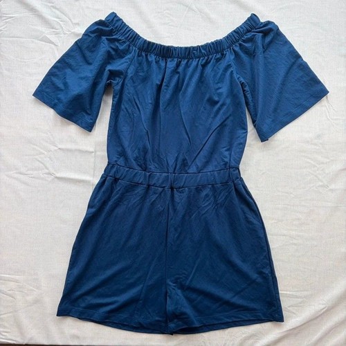 Warehouse navy bardot playsuit - navy,