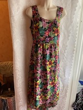 BNNT PRETTY BLACK MULTICOLOURED FLORAL PARTY/HOLIDAY MAXI DRESS M&S size 12
