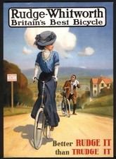 Modern Postcard: RUDGE - Britain's Best Bicycle - Retro Advert (Opie 01CY11)