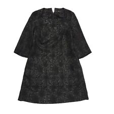 Adolfo Dominguez Black 3/4 Sleeve Shift Dress UK Women's 12 BB353